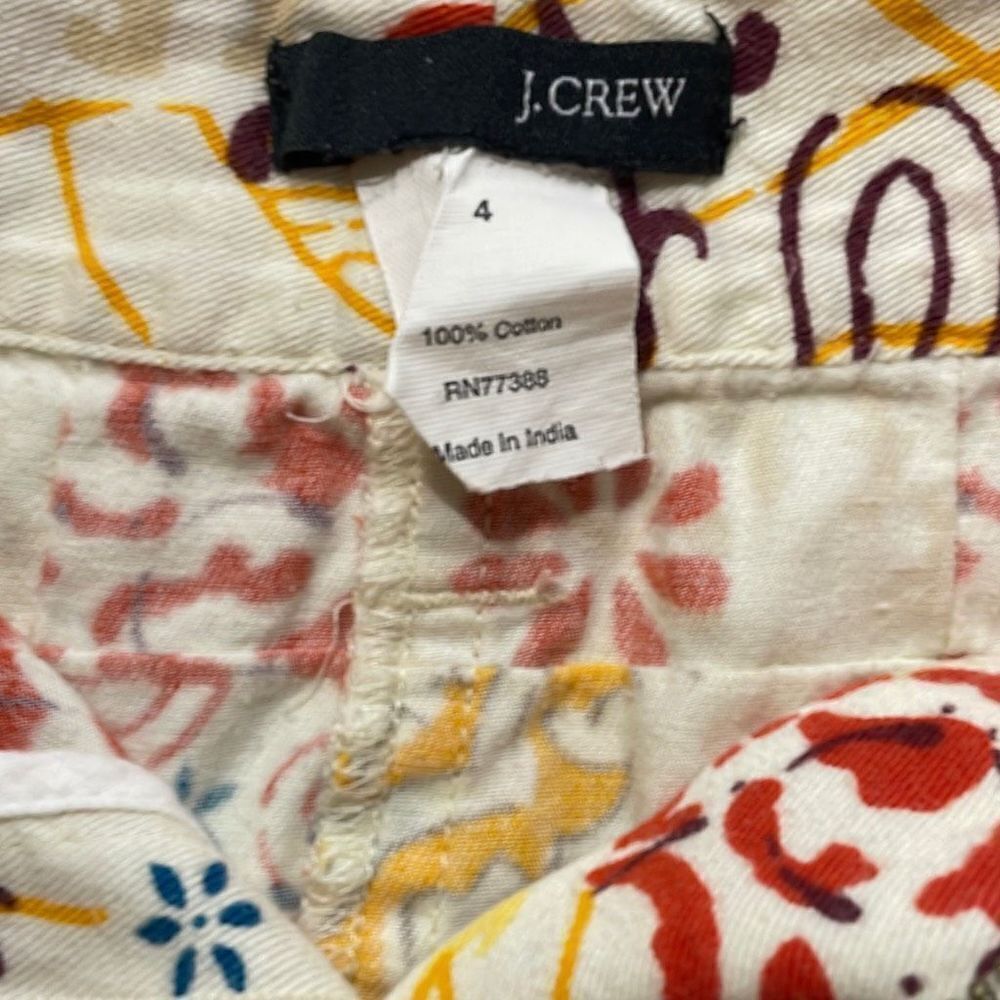 J. Crew Boho Patchwork Mini Skirt Size 4 - image 5